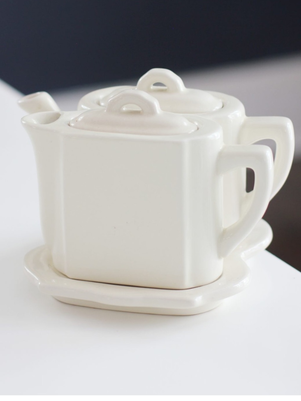 Restoration Hardware 2 Piece French Inspired Ceramic Creamer And Tea Pot